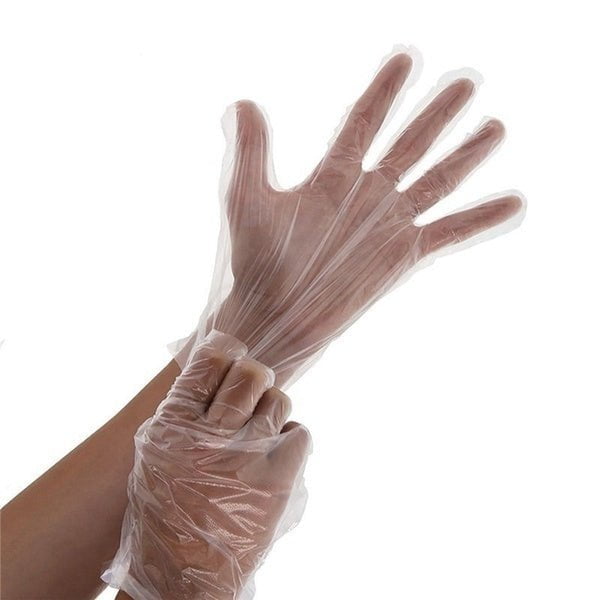 100pcs HANDY Disposable Plastic Gloves Transparent Food Handling Hygienic Catering Payday Deals