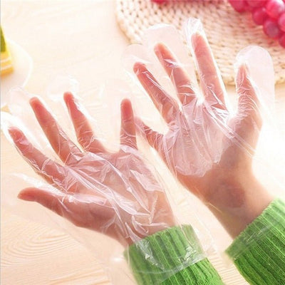 100pcs HANDY Disposable Plastic Gloves Transparent Food Handling Hygienic Catering Payday Deals