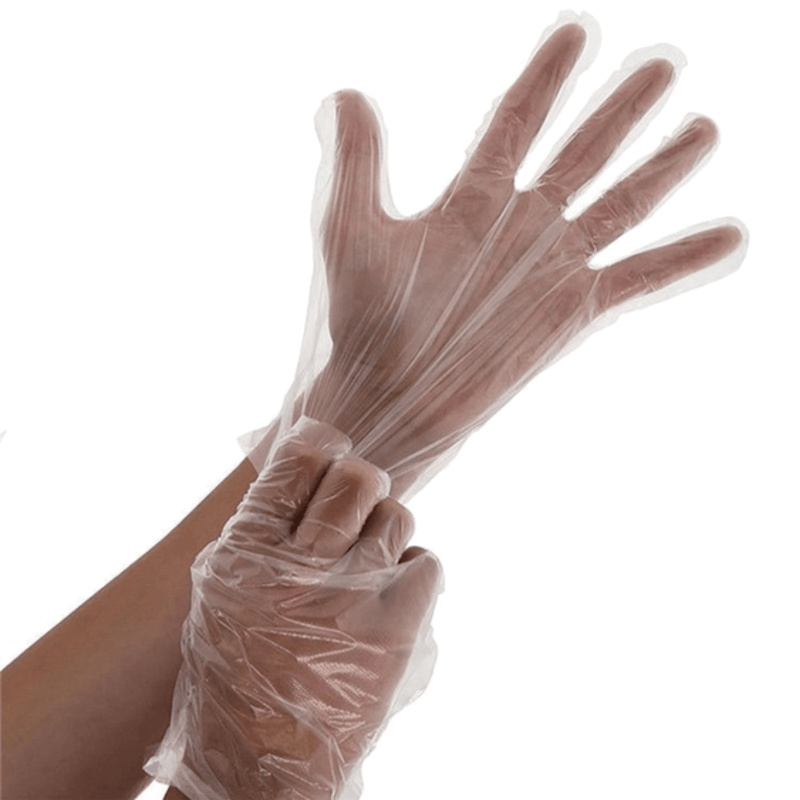 100pcs HANDY Disposable Plastic Gloves Transparent Food Handling Hygienic Catering Payday Deals