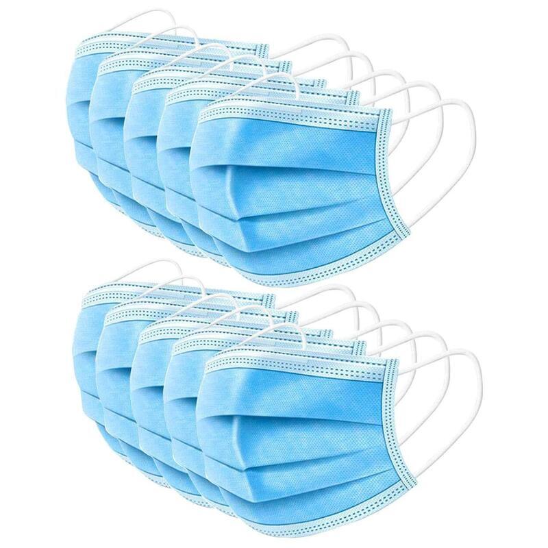 100x Disposable SURGICAL MASKS Face Guard Dust Mouth 3 Ply Air Purifying Payday Deals