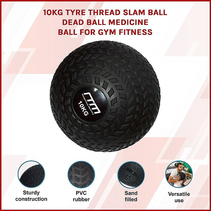 10kg Tyre Thread Slam Ball Dead Ball Medicine Ball for Gym Fitness Payday Deals