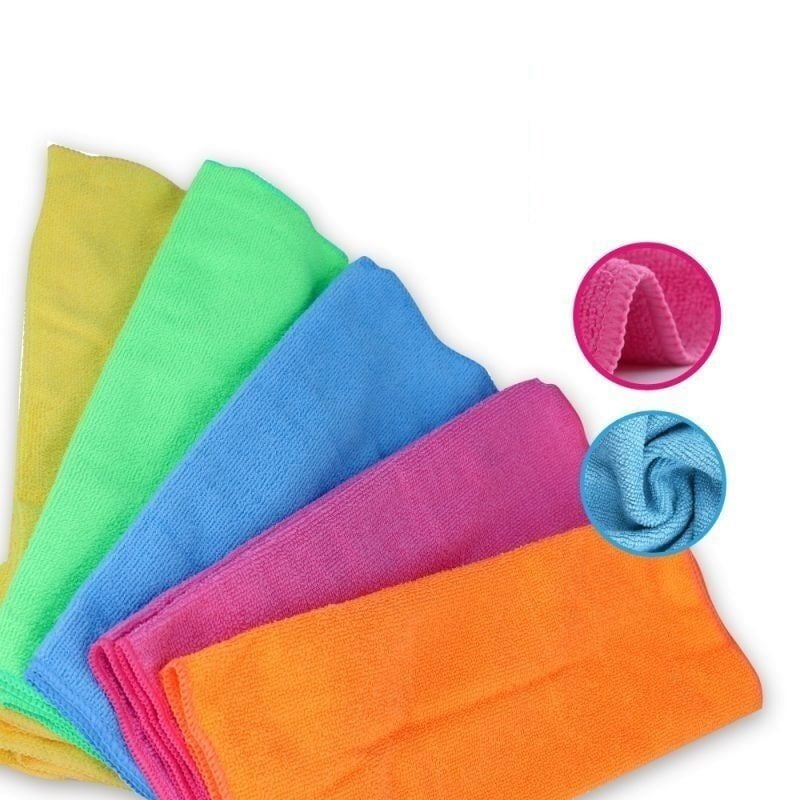 10pcs Microfibre Cloths Dish Car Towel Glass Cleaning Washable - 40*40cm Payday Deals