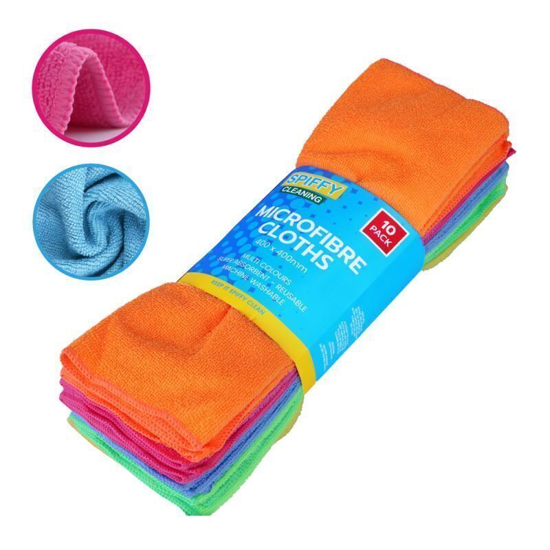 10pcs Microfibre Cloths Dish Car Towel Glass Cleaning Washable - 40*40cm Payday Deals