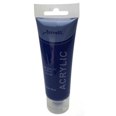 10x ARTIST'S ACRYLIC PAINT Craft 75ml Tube Non Toxic Paints Water Based BULK - Phthalo Blue