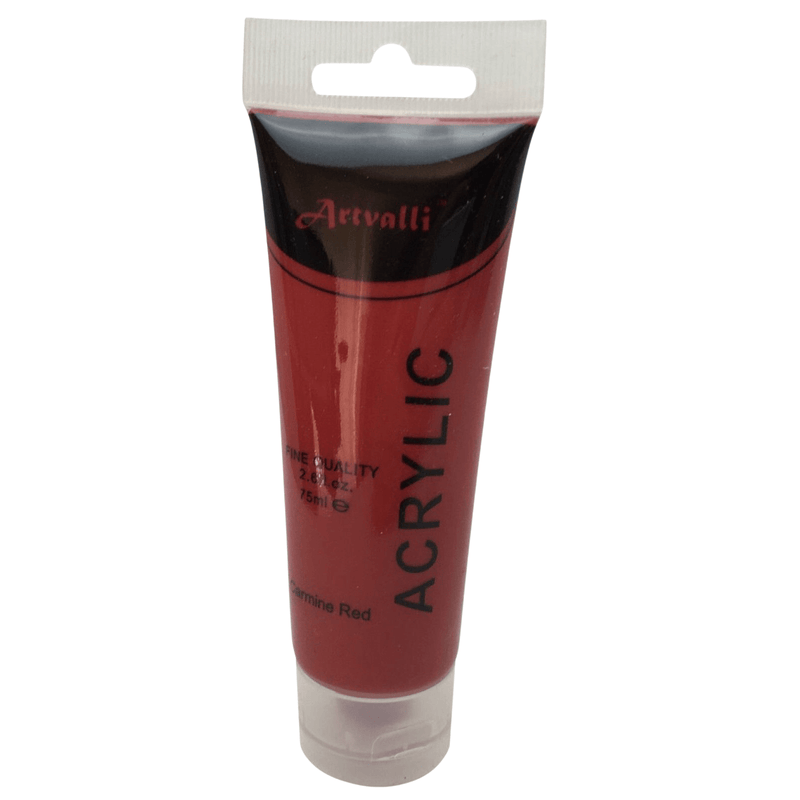 10x ARTISTS ACRYLIC PAINT Craft 75ml Tube Non Toxic Paints Water Based BULK - Carmine Red Payday Deals