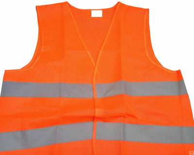 10x Hi Vis Safety VEST Reflective Tape Workwear Orange ONE SIZE Night & Day BULK Payday Deals