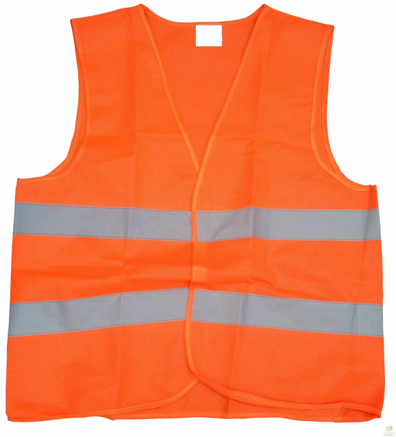 10x Hi Vis Safety VEST Reflective Tape Workwear Orange ONE SIZE Night & Day BULK Payday Deals