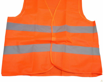 10x Hi Vis Safety VEST Reflective Tape Workwear Orange ONE SIZE Night & Day BULK Payday Deals