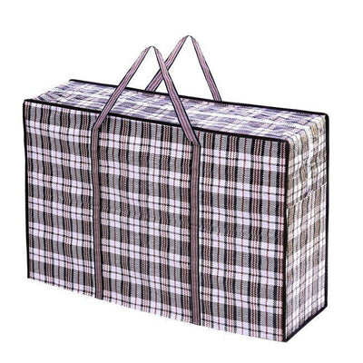 10x Large Stripe Bag Packing Storage Strip Zip Shopping Travel Check House Moving 55cm x 50cm x 30cm