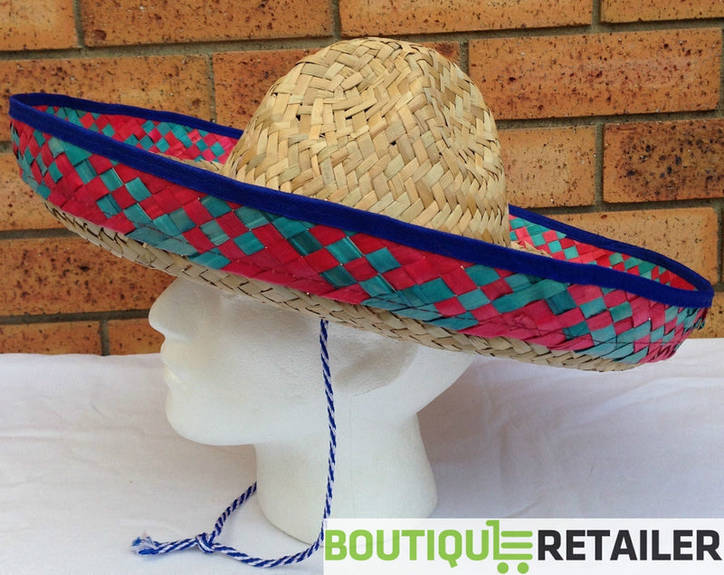 10x Mexican SOMBRERO Fancy Dress Straw Party Costume Hat Cap Spanish BULK Payday Deals