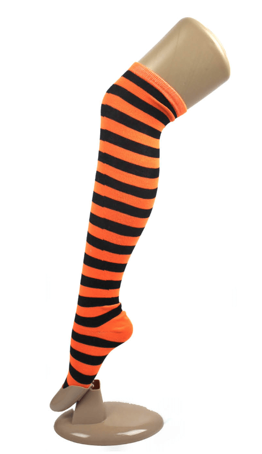 10x OVER THE KNEE SOCKS Plain Striped High Thigh Ladies Long Stocking BULK Price Payday Deals