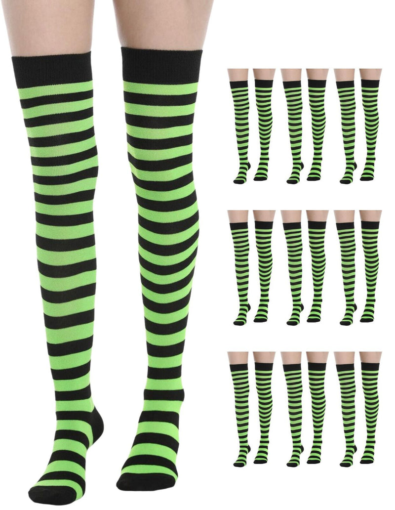 10x OVER THE KNEE SOCKS Plain Striped High Thigh Ladies Long Stocking BULK Price Payday Deals