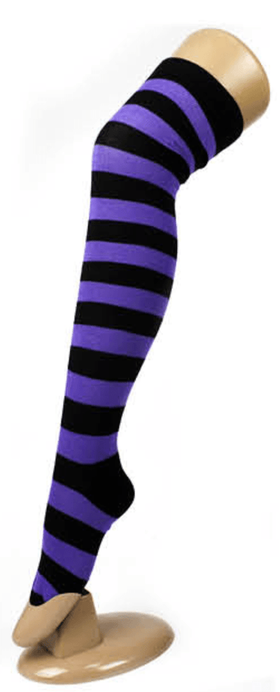 10x OVER THE KNEE SOCKS Plain Striped High Thigh Ladies Long Stocking BULK Price Payday Deals