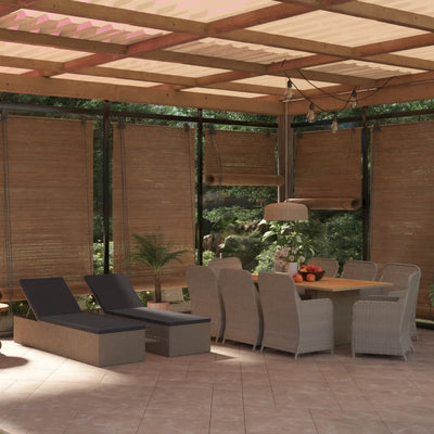 11 Piece Garden Dining Set Poly Rattan Brown Payday Deals