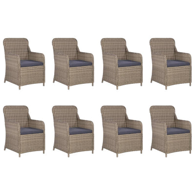 11 Piece Garden Dining Set Poly Rattan Brown Payday Deals