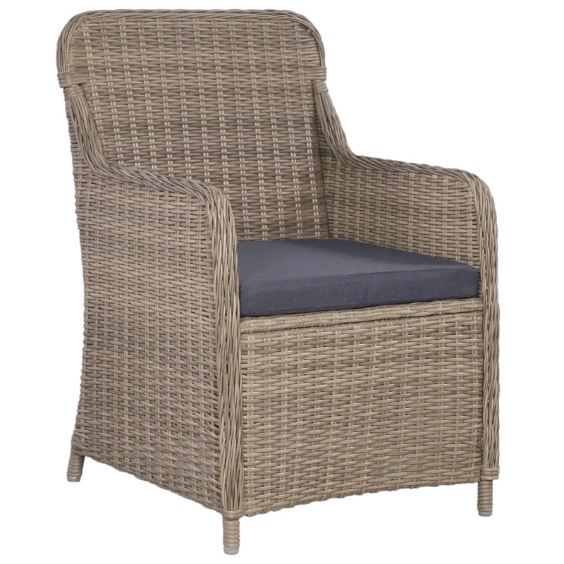 11 Piece Garden Dining Set Poly Rattan Brown Payday Deals
