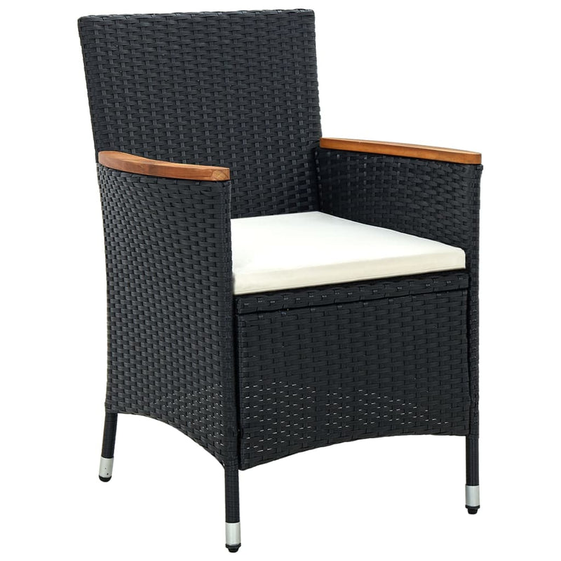 11 Piece Garden Dining Set with Cushions Black Payday Deals