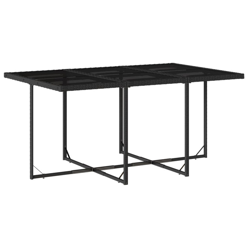11 Piece Garden Dining Set with Cushions Black Poly Rattan Payday Deals