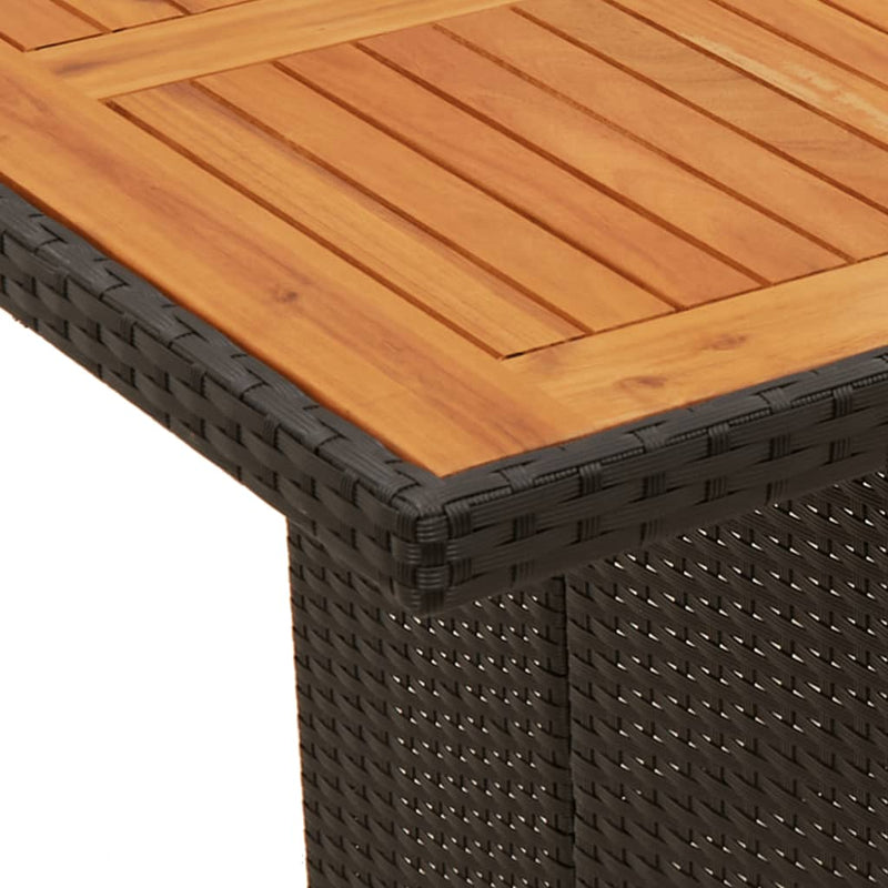 11 Piece Garden Dining Set with Cushions Black Poly Rattan Payday Deals