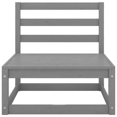 11 Piece Garden Lounge Set Grey Solid Pinewood Payday Deals