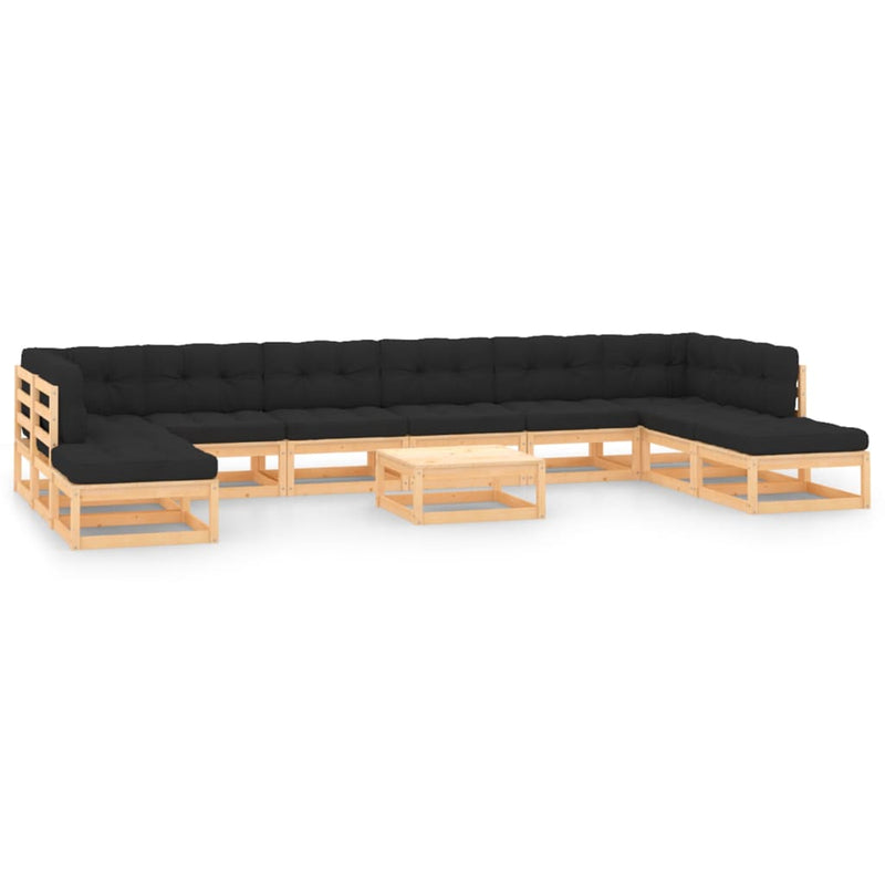 11 Piece Garden Lounge Set with Anthracite Cushions Pinewood Payday Deals