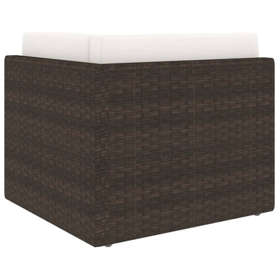 11 Piece Garden Lounge Set with Cushions Brown Poly Rattan Payday Deals