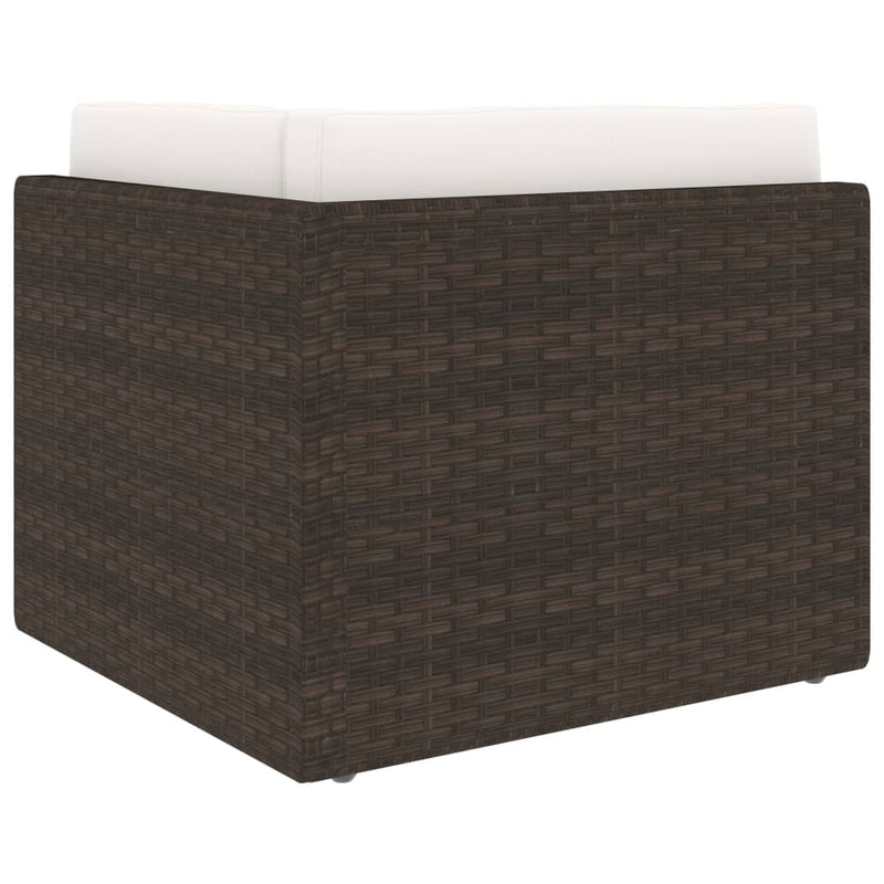 11 Piece Garden Lounge Set with Cushions Brown Poly Rattan Payday Deals