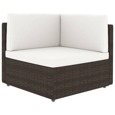 11 Piece Garden Lounge Set with Cushions Brown Poly Rattan Payday Deals