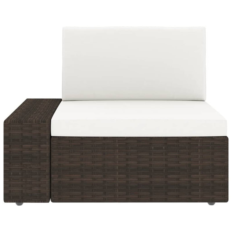 11 Piece Garden Lounge Set with Cushions Brown Poly Rattan Payday Deals