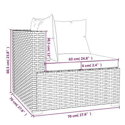 11 Piece Garden Lounge Set with Cushions Grey Poly Rattan Payday Deals