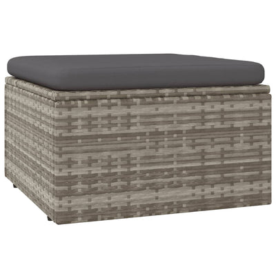 11 Piece Garden Lounge Set with Cushions Grey Poly Rattan Payday Deals