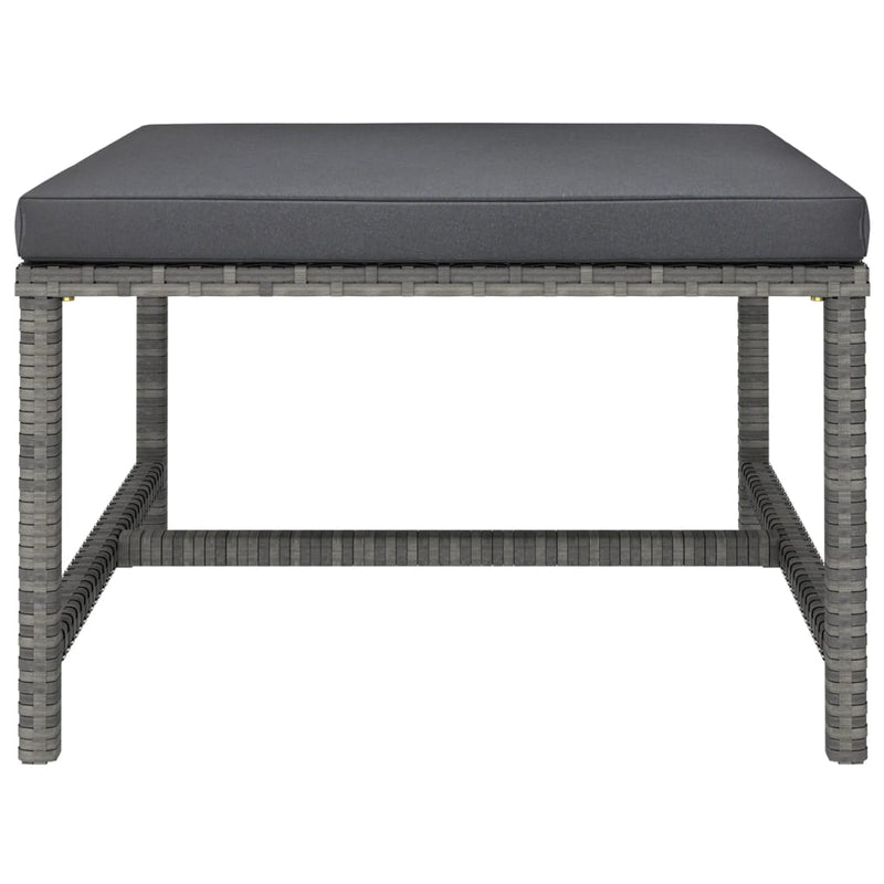 11 Piece Garden Lounge Set with Cushions Poly Rattan Grey Payday Deals