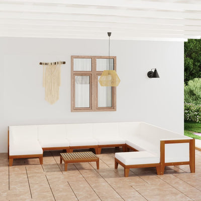 11 Piece Garden Lounge Set with Cushions Solid Acacia Wood Payday Deals