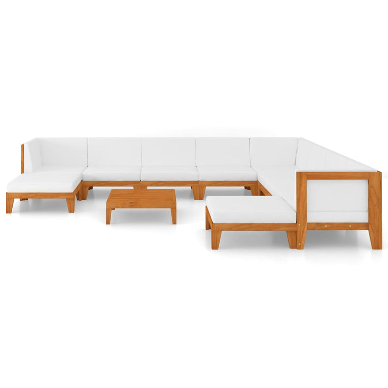 11 Piece Garden Lounge Set with Cushions Solid Acacia Wood Payday Deals