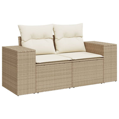 11 Piece Garden Sofa Set with Cushions Beige Poly Rattan Payday Deals