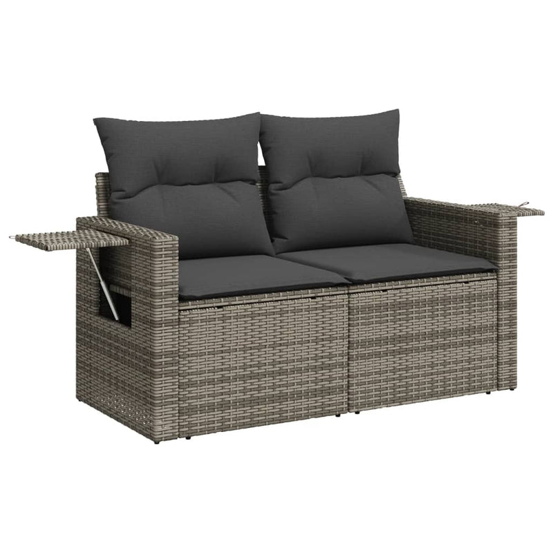 11 Piece Garden Sofa Set with Cushions Grey Poly Rattan Payday Deals