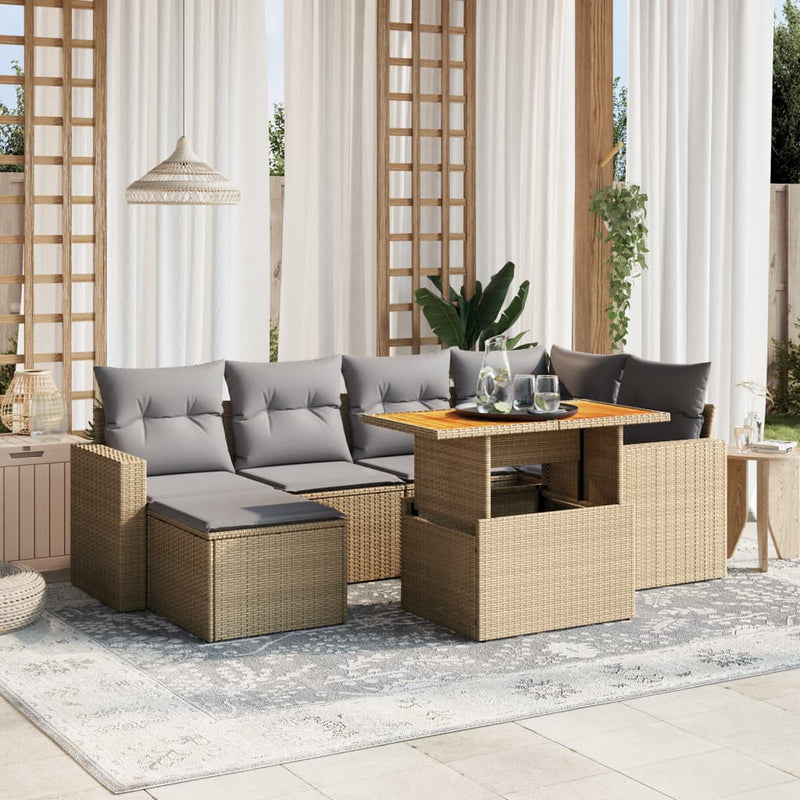 11 Piece Garden Sofa Set with Cushions Grey Poly Rattan Payday Deals