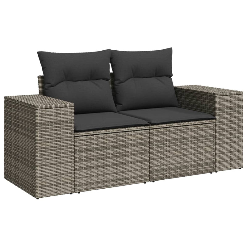 11 Piece Garden Sofa Set with Cushions Grey Poly Rattan Payday Deals