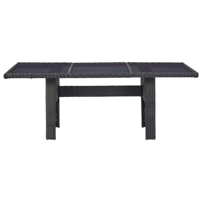 11 Piece Outdoor Dining Set Poly Rattan Black Payday Deals