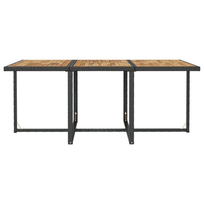 11 Piece Outdoor Dining Set with Cushions Poly Rattan Black Payday Deals