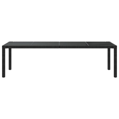 11 Piece Outdoor Dining Set with Cushions Poly Rattan Black and Grey Payday Deals