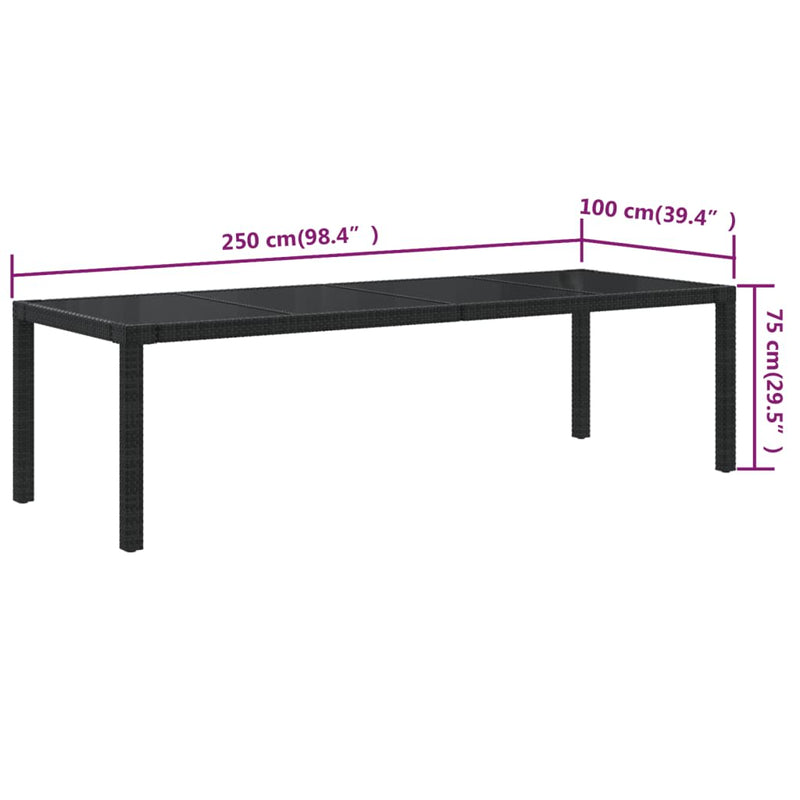 11 Piece Outdoor Dining Set with Cushions Poly Rattan Black and Grey Payday Deals