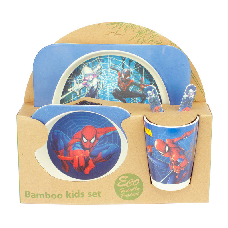 Baby & Me Bamboo Feed Set Eco Friendly Baby Kids Dinnerware Spiderman