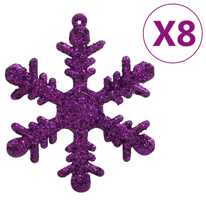 111 Piece Christmas Bauble Set Purple Polystyrene Payday Deals