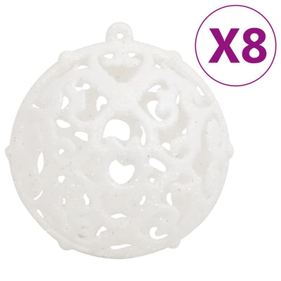 111 Piece Christmas Bauble Set White Polystyrene Payday Deals