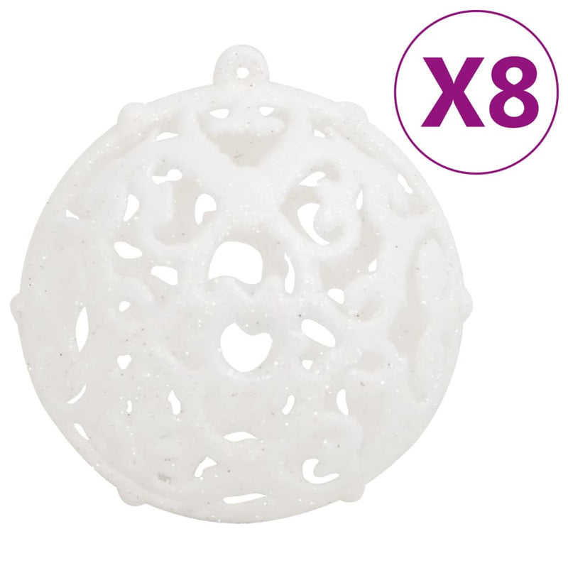 111 Piece Christmas Bauble Set White Polystyrene Payday Deals