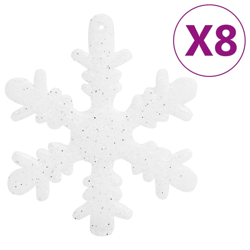 111 Piece Christmas Bauble Set White Polystyrene Payday Deals