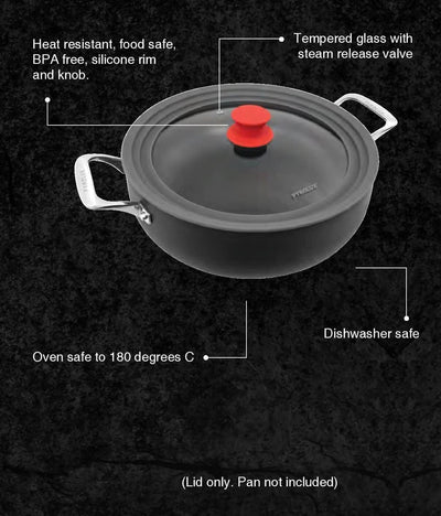 Pyrolux Universal Pot & Pan Glass Lid, 20/22/24cm