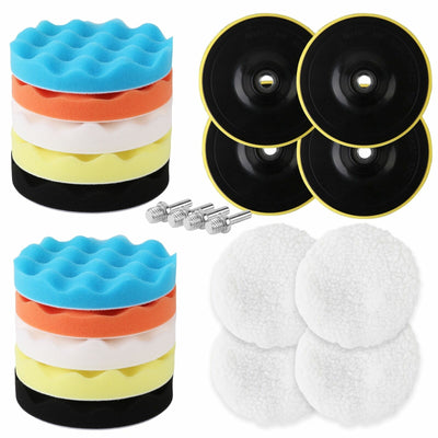 11Pcs 6" Buffing Waxing Polishing Pads Sponge Pad Set For Car Polisher Drill Payday Deals