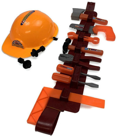11pcs BUILDER SET Construction Helmet Costume Halloween Book Week Kids Tools Payday Deals